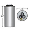 70+5 MFD x 440 Run Capacitor # 27L1226 - Image 4