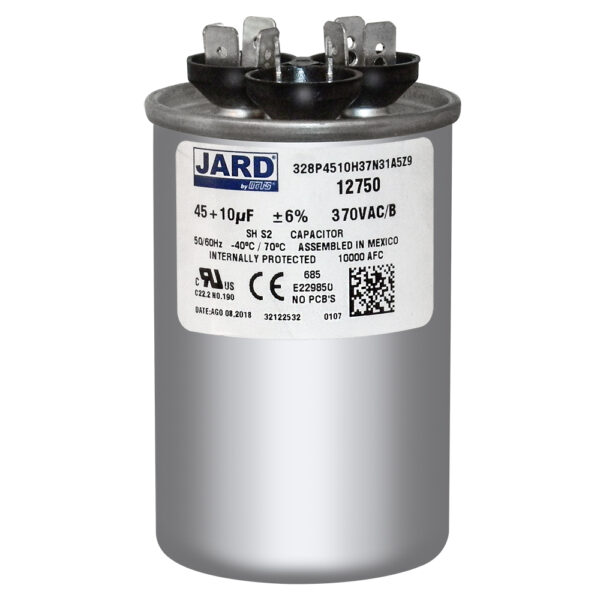 45+10 MFD x 370 Run Capacitor # 328P4510H37N31A5Z - Image 2