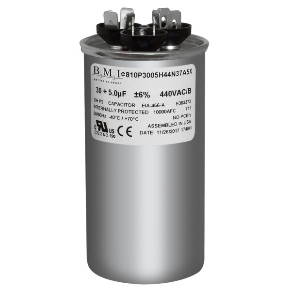 30+5 MFD x 440 Run Capacitor # 14281 - Image 2