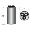 30+5 MFD x 440 Run Capacitor # 14281 - Image 4