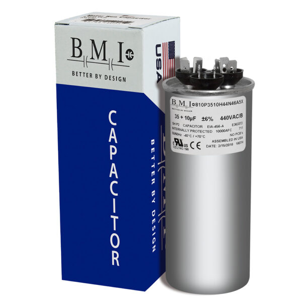 35+10 MFD x 440 Run Capacitor # 14091