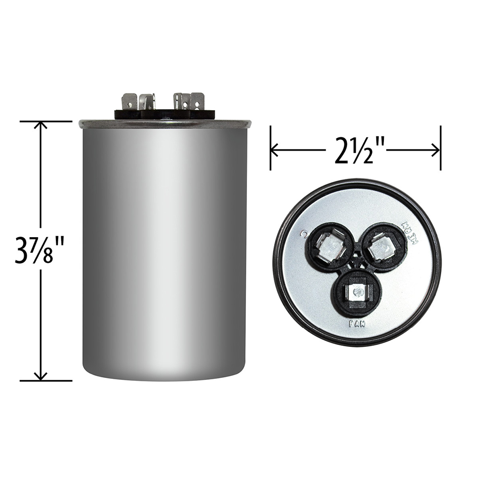 40+7.5 MFD x 440 Run Capacitor # 810P407DH44P37A5X 