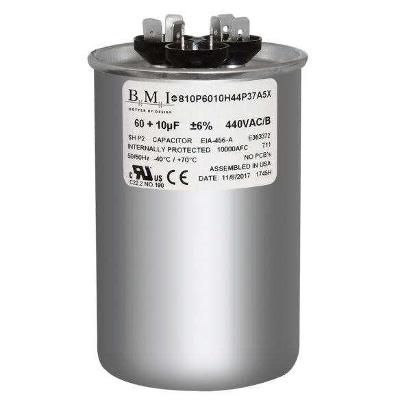 60+10 MFD x 440 Run Capacitor # 14296 - Image 2
