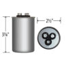 60+10 MFD x 440 Run Capacitor # 14296 - Image 4