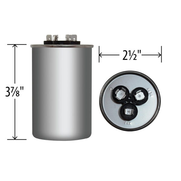 60+10 MFD x 440 Run Capacitor # 14296 - Image 4