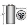 65+10 MFD x 440 Run Capacitor # 14162 - Image 4