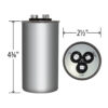 80+10 MFD x 440 Run Capacitor # 14117 - Image 4