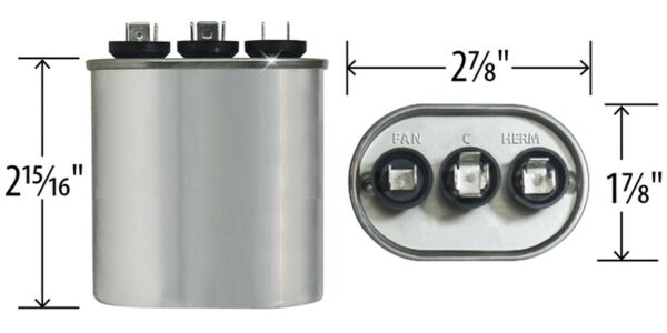 25+5 MFD x 370 Run Capacitor # 97F9675 - Image 4