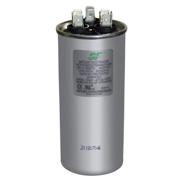 35+7.5 MFD x 440 Run Capacitor # SFCAP35D75440R - Image 2