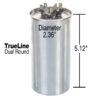 80+7.5 MFD x 440 Run Capacitor # 43-TL80074-R - Image 3