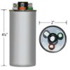 25+5 MFD x 370/440 Run Capacitor # USA2225 - Image 3